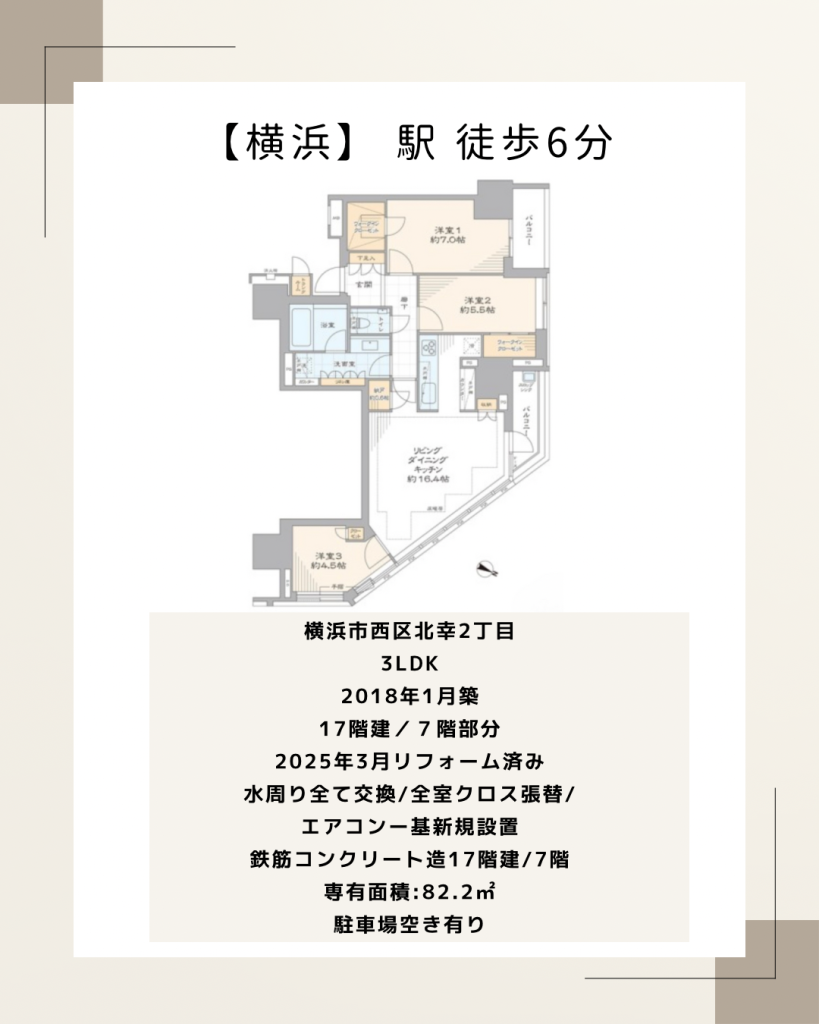 間取り概要ブランズ横浜