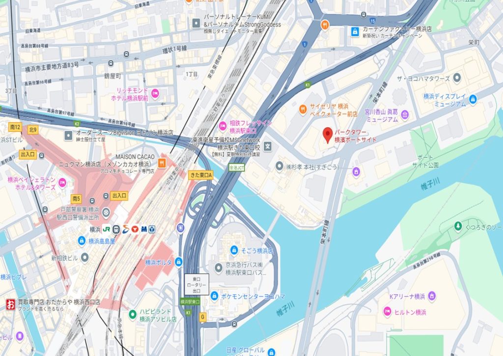 パークタワー横濱ポートサイド地図