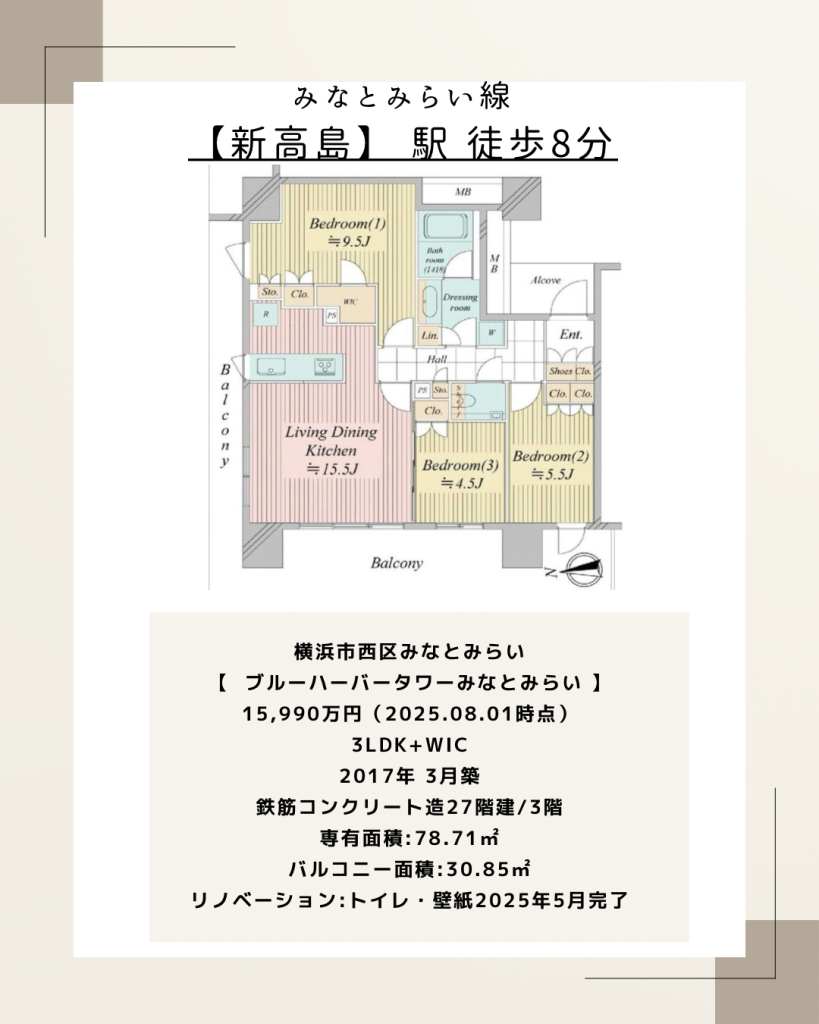 間取り概要ブルーハーバータワーみなとみらい